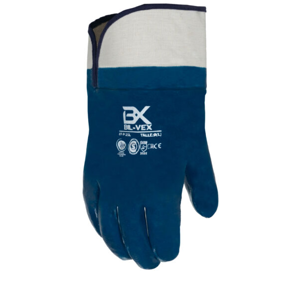 GUANTE BIL-VEX NITRILO PESADO B/C P/LONA AZUL (Cod. 2136)