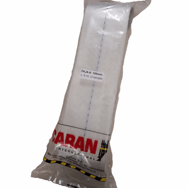 FAJA DE 100MM C/MANOPLA 9MTS CARAN (Cod.C010201)