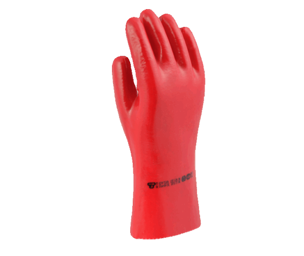 GUANTE PVC CORTO PESADO 30/40/70CM ROJO